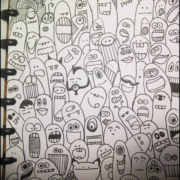 Easy things to draw when you are bored_safia begum_doodle art monsters