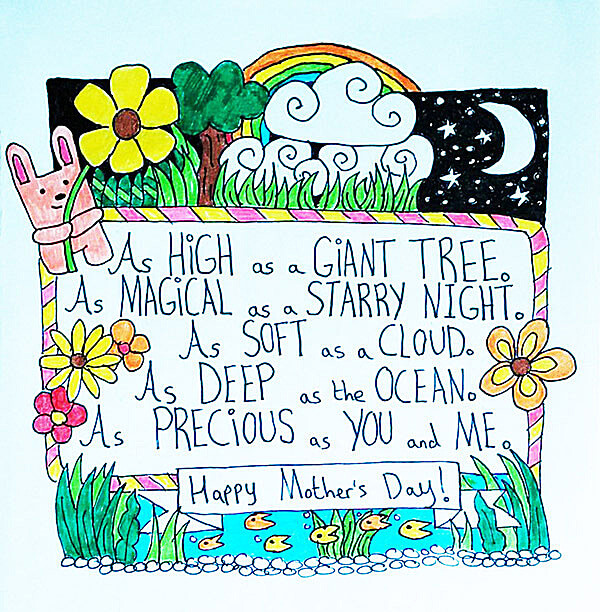 hand drawn mother's day card ideas _ inspiration 10 _ safia begum