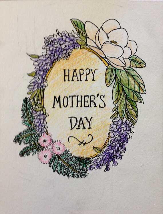 hand drawn mother's day card ideas _ inspiration 7 _ safia begum