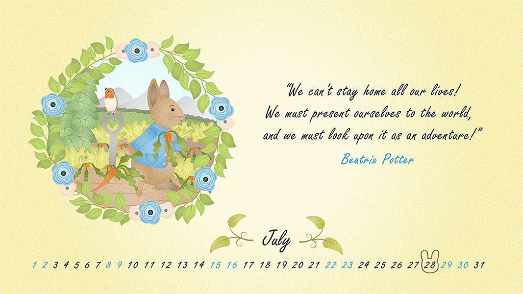 Beatrix Potter Quote _ Desktop Wallpaper for July 2017 _ safia begum